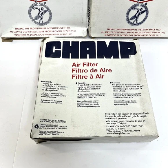 Lot of 3 CHAMP AF2962 Engine Air Filter - Picture 2 of 9